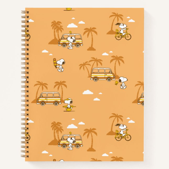 Carnet Voyage sur route | Peanuts Snoopy Beach Motif (Devant)