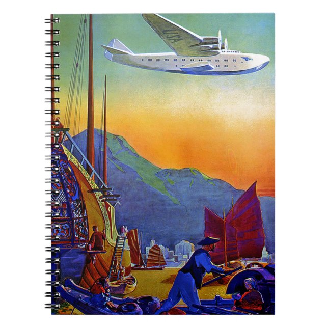 Carnet Voyage transpacifique vintage (Devant)