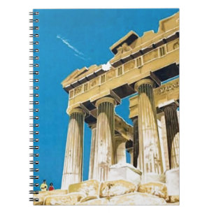 Carnet Voyage Vintage Athènes Grèce Temple Parthénon