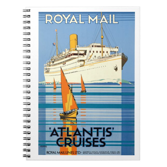 Carnet VOYAGE vintage ATLANTIS OCEAN LINER (Devant)