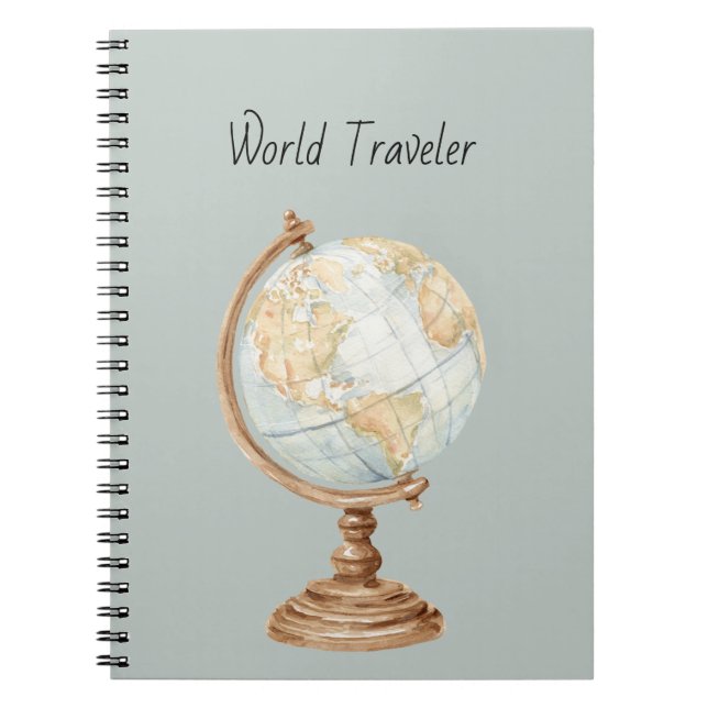 Carnet Voyageur mondial Globe (Devant)