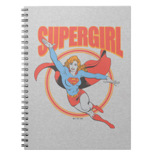 Carnet Vrai Vintage Supergirl Flying Graphic