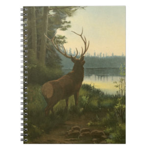 Carnet Vue arrière du lac Elk Vue sur un lac