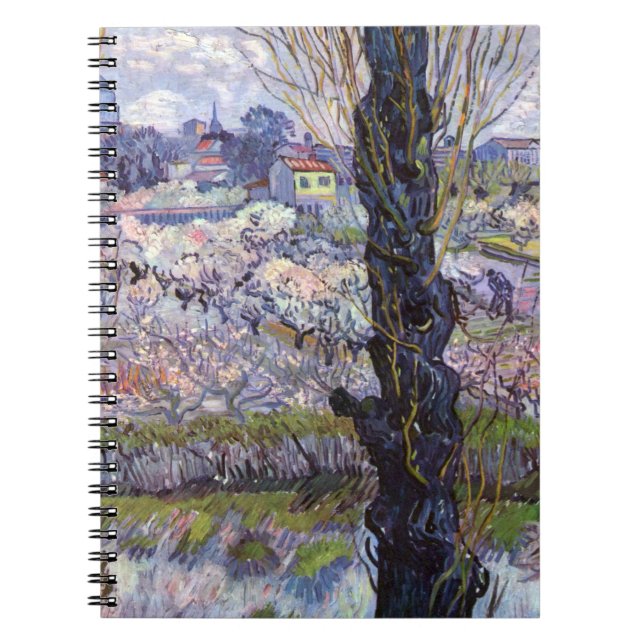 Carnet Vue de Gogh Arles Jardin en fleurs (Devant)
