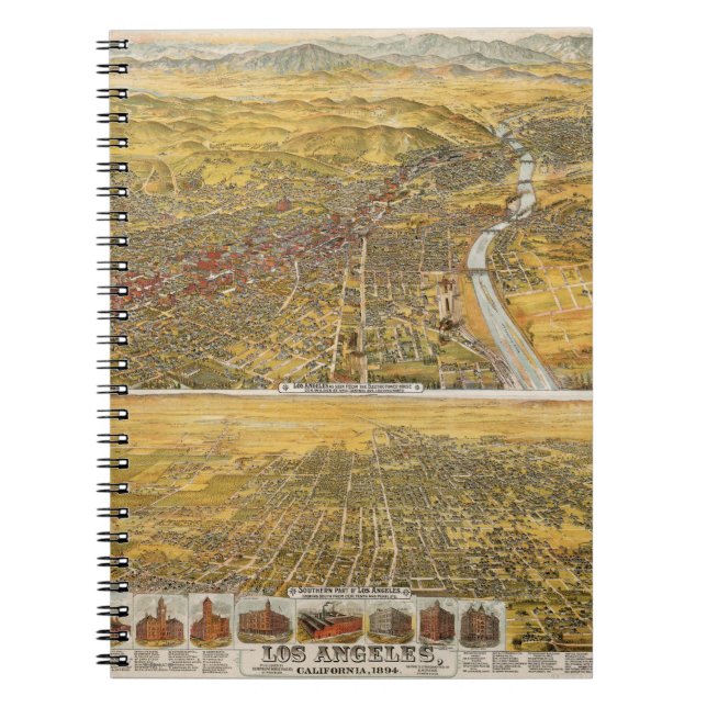 Carnet Vue de Los Angeles, 1894 (Devant)