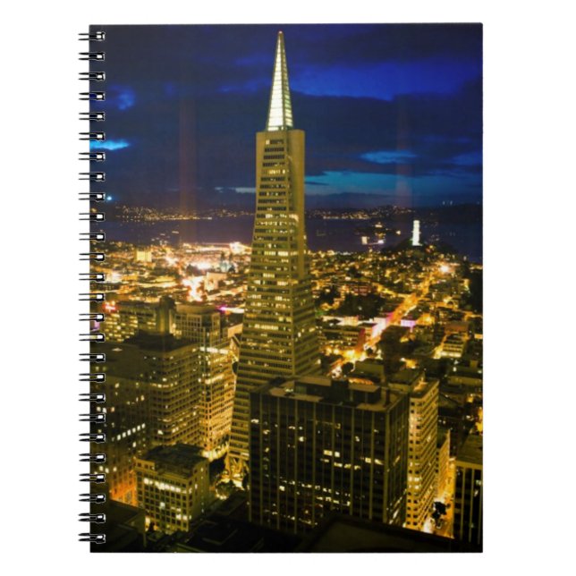 Carnet Vue de nuit de San Francisco. (Devant)