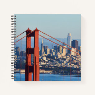 Carnet Vue de San Francisco à travers Golden Gate Bridge
