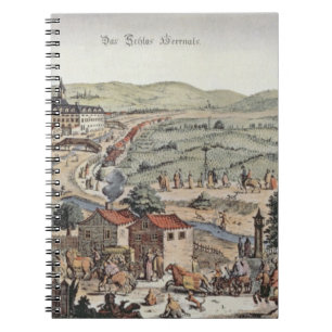 Carnet Vue du nord de Vienne avec le Schlos Hernal