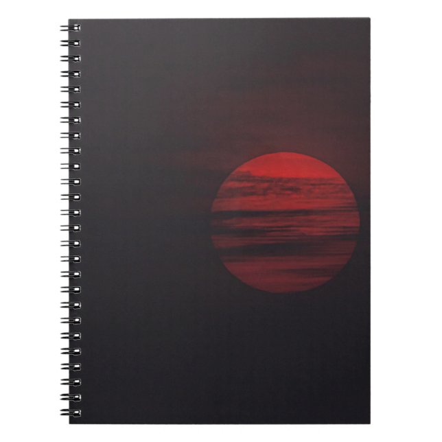 CARNET VUE PLEINE LUNE ROUGE (Devant)