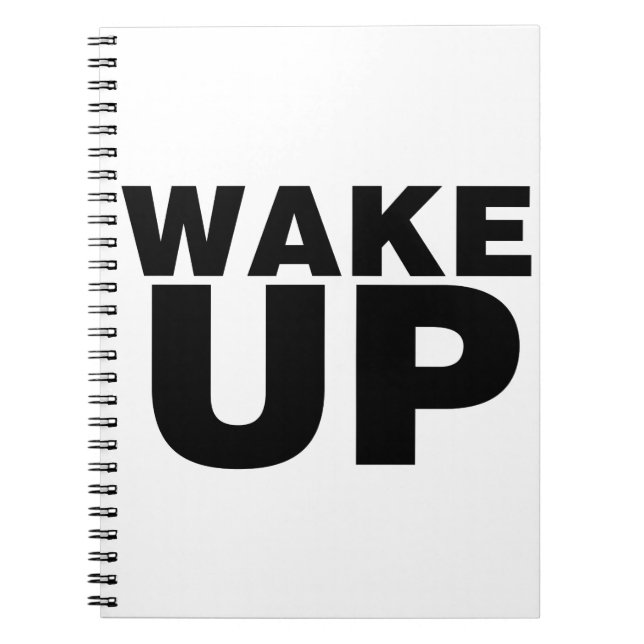 Carnet Wake up Black (Devant)