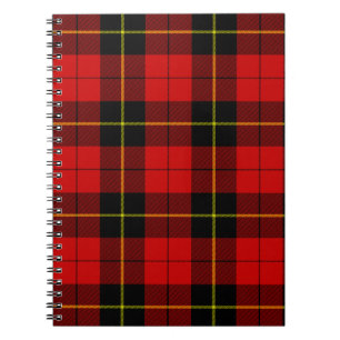 Carnet Wallace tartan rouge noir plaid