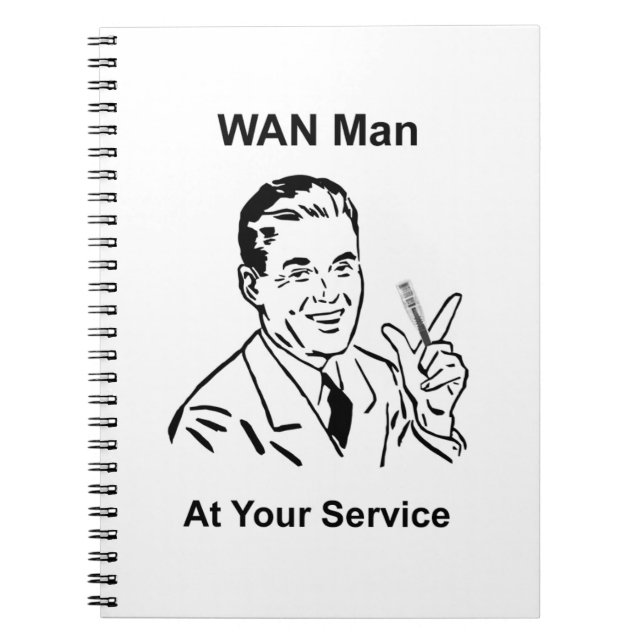 Carnet WAN Homme à votre service Rétro Tech (Devant)