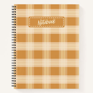 Carnet Warm Autumn Plaid Notebook Cozy Check Pattern Jour
