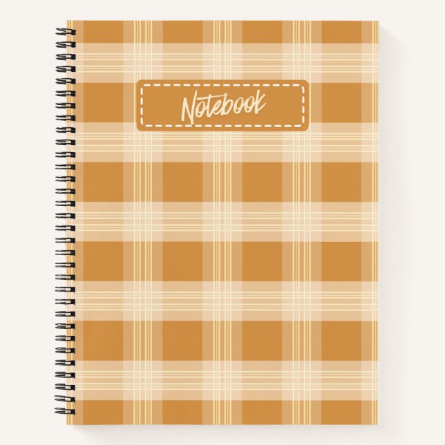 Carnet Warm Autumn Plaid Notebook Cozy Check Pattern Jour (Devant)