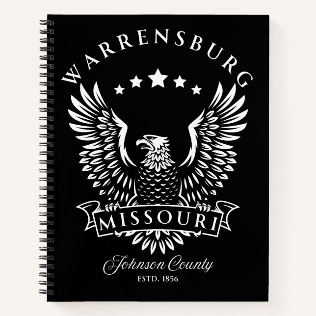 Carnet Warrensburg comté de Johnson Missouri aigle vintag (Devant)