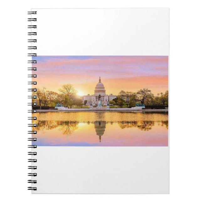 Carnet Washington DC US Capitol Building Reflet du Couche (Devant)