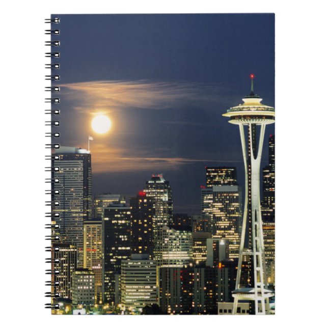 Carnet Washington, Seattle, Skyline la nuit depuis Kerry  (Devant)