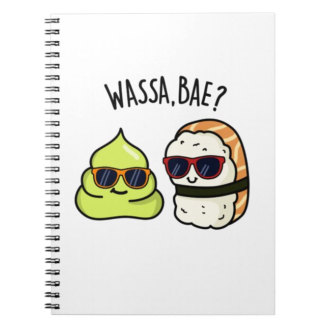 Carnet Wassa Bae Blague de nourriture Wasabi drôle (Devant)