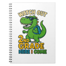 Watch Out 2nd Grade Here I Come Spiral Notebook