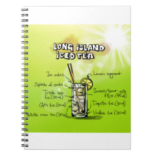 Carnet Watercolor Bar Cocktail Recette