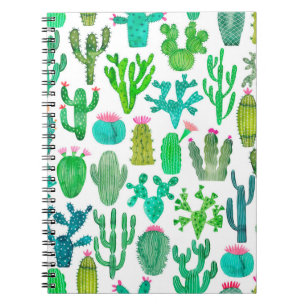 Carnet Watercolor cactus motif sans soudure. Cactus backg