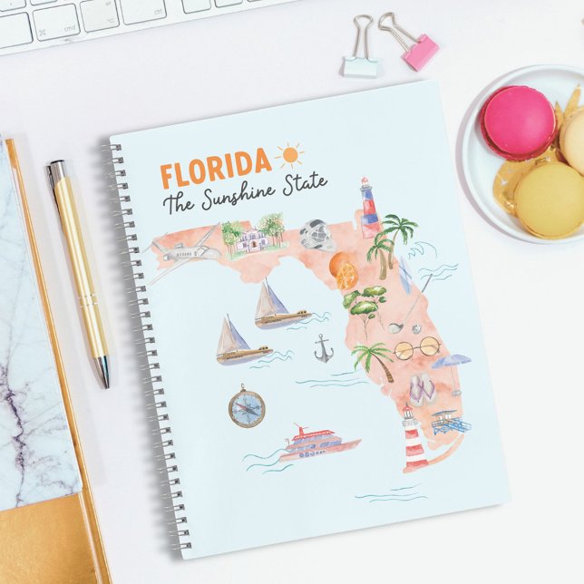 Carnet Watercolor California State Art Plan Travel Journa (In situ)