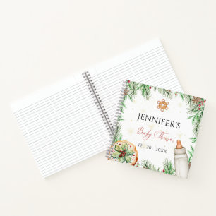 Carnet Watercolor Christmas Cookie Baby shower Guides