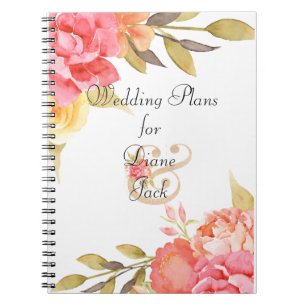 Carnet Watercolor Cottage Garden Roses