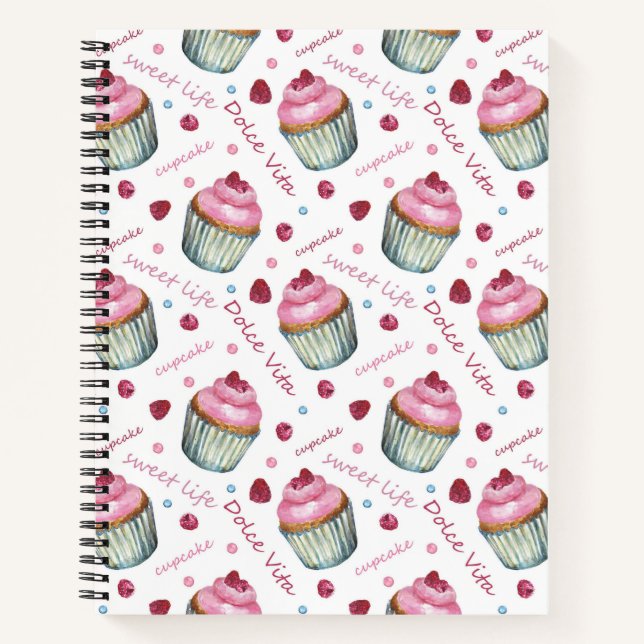 Carnet Watercolor cupcakes (Devant)