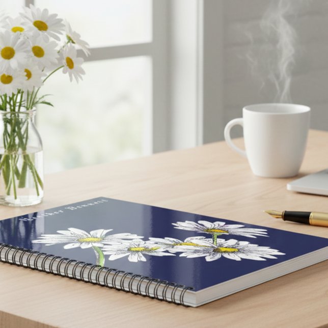 Carnet Watercolor Daisy Floral Boho Christmas Gift (Créateur téléchargé)