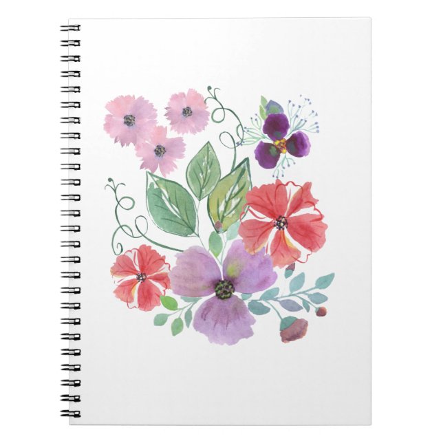 Carnet Watercolor flowers (Devant)