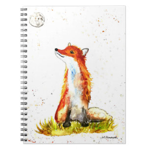 Carnet Watercolor fox forest woodland animals rustic baby