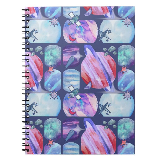 Carnet Watercolor Galaxy Patchwork (Devant)