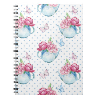 Carnet watercolor kettle peony