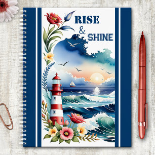 Carnet Watercolor Lighthouse Beach Nautique