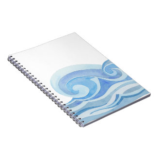 Carnet Watercolor Ocean Waves