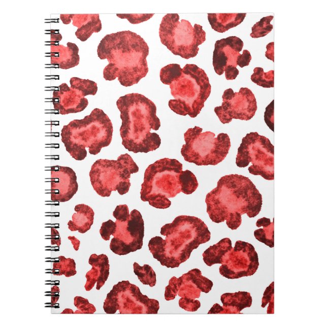 Carnet Watercolor pattern illustration leopard skin. Fash (Devant)