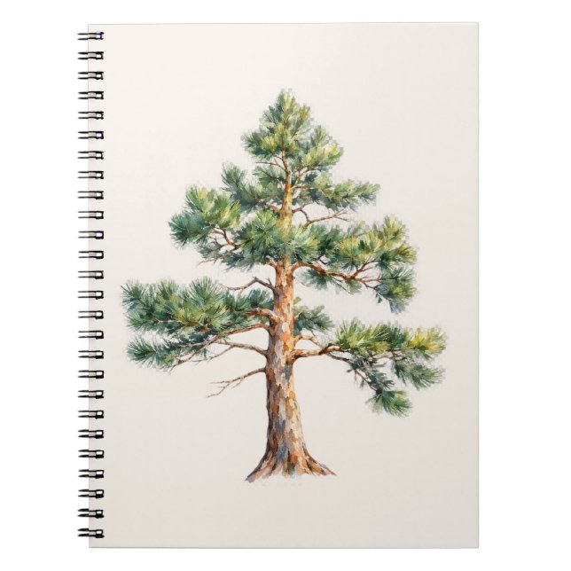Carnet Watercolor Pine Tree (Devant)