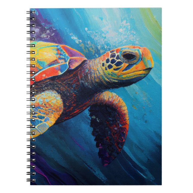 Carnet Watercolor Sea Turtle (Devant)