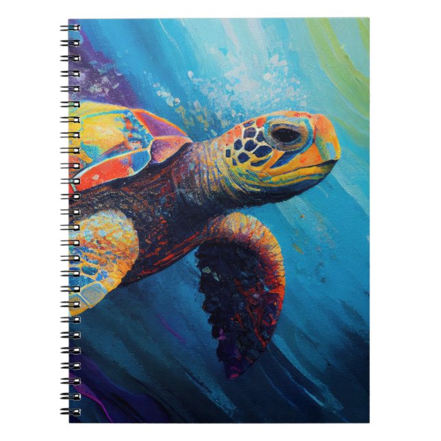Carnet Watercolor Sea Turtle Notebook (Devant)