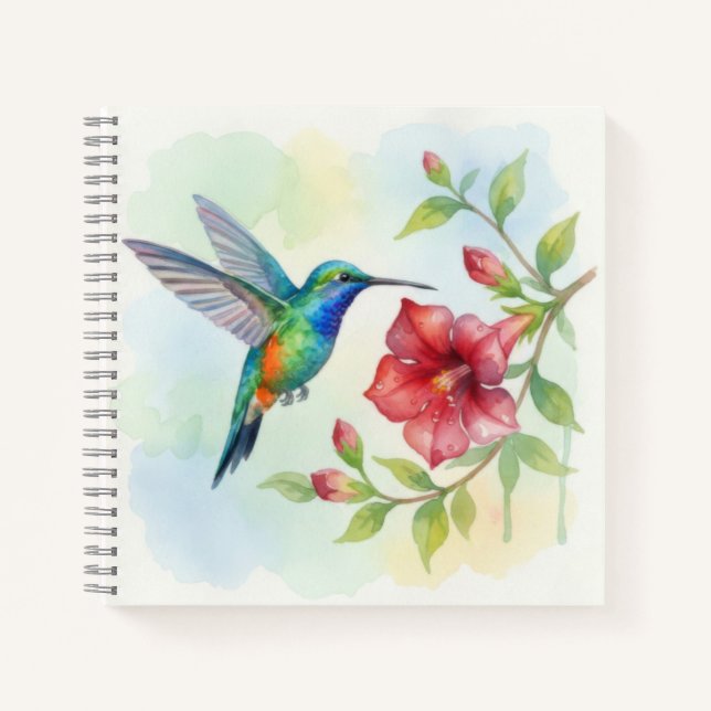 Carnet Watercolor Small Hummingbird (Devant)
