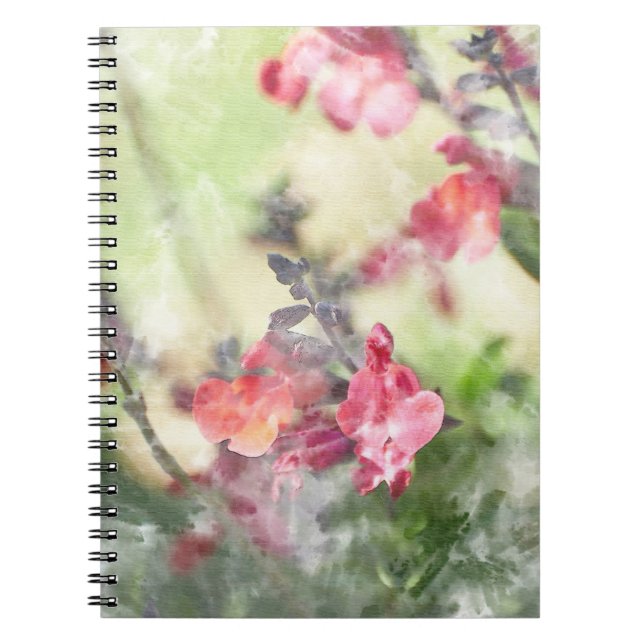 Carnet Watercolor spring flowers (Devant)