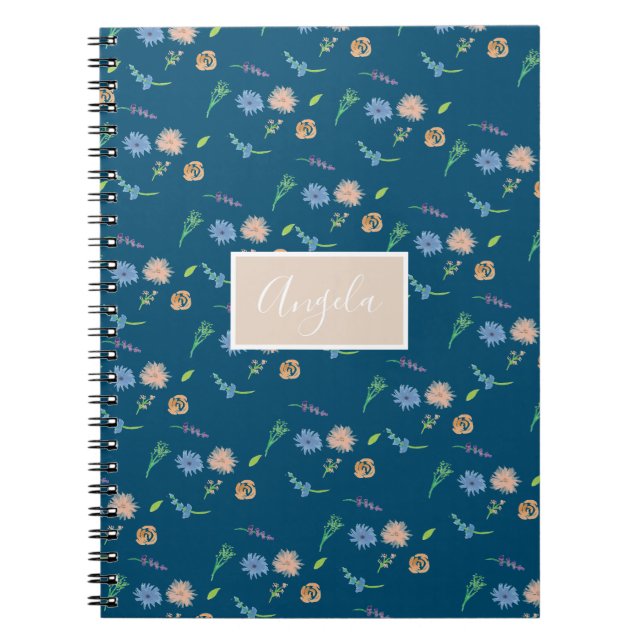 Carnet Watercolor Wild Florals Botanical Event Designer (Devant)