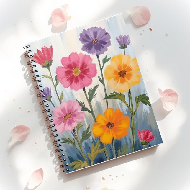 Carnet Watercolor Wildflowers | Flower Field Painting  (Créateur téléchargé)
