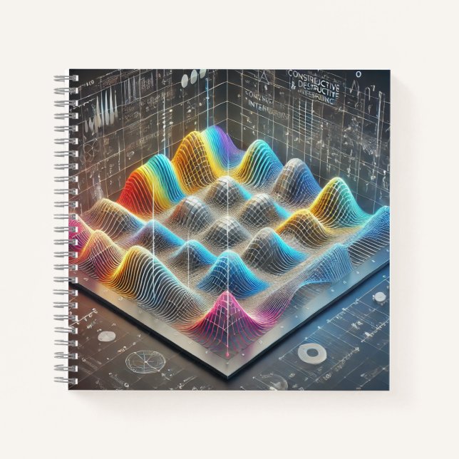 Carnet Wave Interference Book Cover Vibrant Physics  (Devant)
