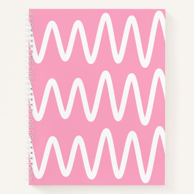 Carnet Wave No. 3 - Notebook (Flamingo Pink) (Devant)