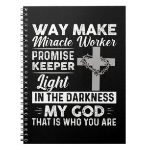 Carnet Waymaker Miracle Worker Promesse Keeper Lumière Jé