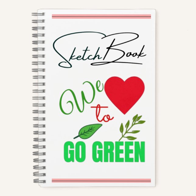 Carnet We Love to Go Green Eco-Friendly Sketchbook (Recto)