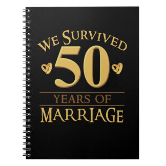 Carnet We Survived 50 Years Of Marriage Couple 50th Anniv