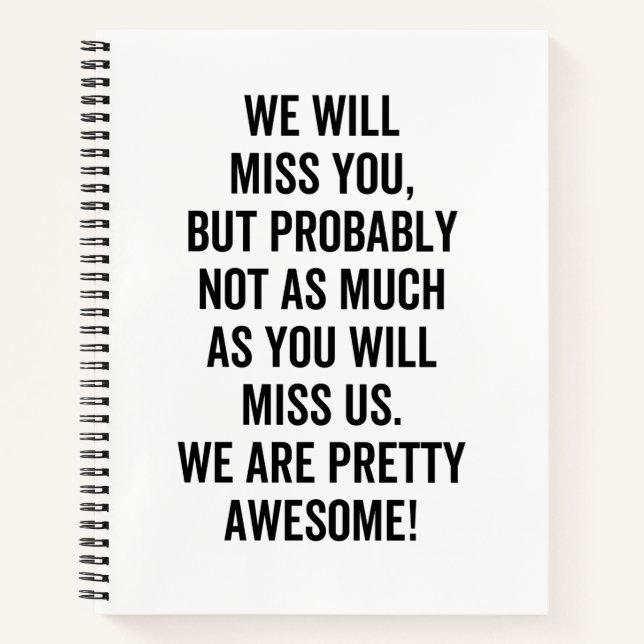 Carnet We Will Miss You (Devant)